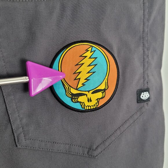 686 Everywhere Hybrid Short Grateful Dead Dark Gray Size 32 - Picture 10 of 13